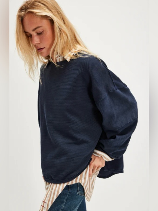 We The Free Tops - NWT - We The Free by Free People “Eclipse” Pullover on Deeper Iris.